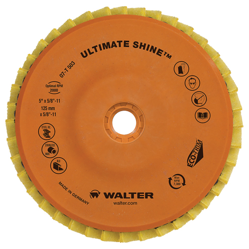 Disque &agrave; lamelles Ultimate Shine, 4-1/2" x 5/8"-11, Type 27, Grain Tr&egrave;s fin, Zirconium Planification Entrepots Molloy