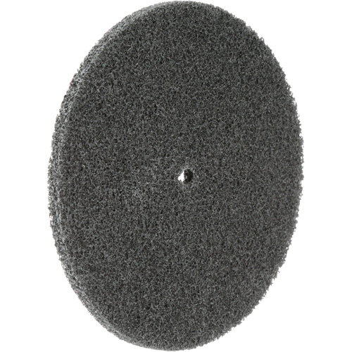 Meule unitaris&eacute;e EXL Scotch-Brite, 5" x 1/4", Arbre de 1/4", Grain de Fin, Carbure de silicium Planification Entrepots Molloy