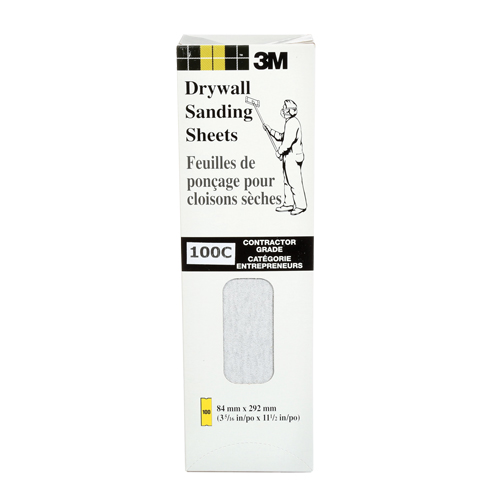 Feuille de placopl&acirc;tre frais&eacute;e Tri-M-Rite Fre-Cut, 11-1/4" x 3-5/16", Grain 100, Carbure de silicium Planification Entrepots Molloy