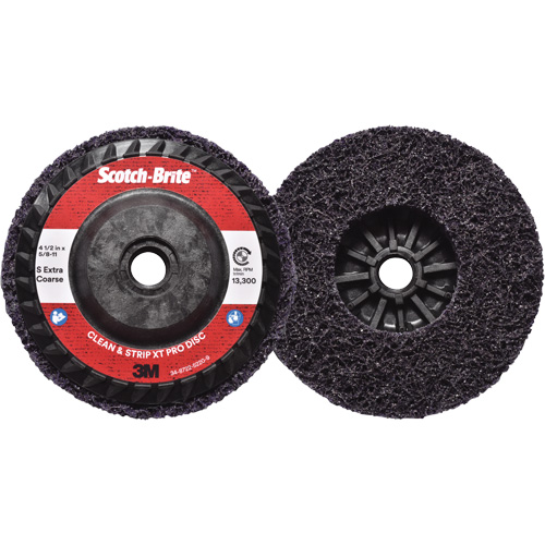 Disque  Clean and Strip  XT Pro Scotch-Brite, 4-1/2" dia., Grain Extra grossier, Carbure de silicium Planification Entrepots Molloy