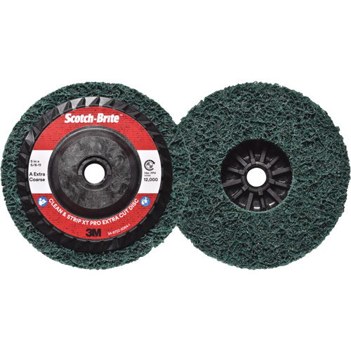 Disque extra coupe  Clean and Strip  XT Pro Scotch-Brite, 5" dia., Grain Extra grossier, Oxyde d'aluminium Planification Entrepots Molloy