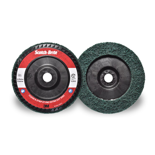 Disque extra coupe  Clean and Strip  XT Pro Scotch-Brite, 7" dia., Grain Extra grossier, Oxyde d'aluminium Planification Entrepots Molloy