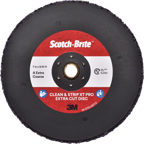 Scotch-Brite Clean & Strip XT Pro Extra Cut Disc, 7" Dia., Extra Coarse Grit, Aluminum Oxide Planification Entrepots Molloy