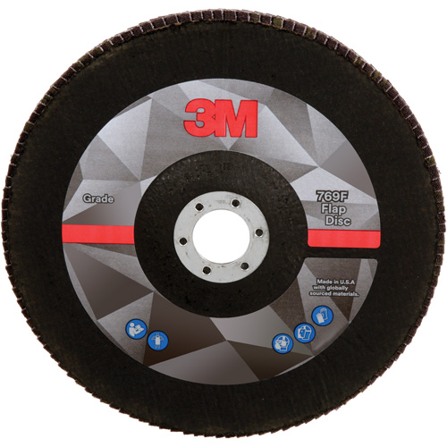 Disque &agrave; lamelles &agrave; changement rapide 769F, 7" x 5/8"-11, Type 27, Grain 40+, Oxyde d'aluminium/C&eacute;ramique Planification Entrepots Molloy