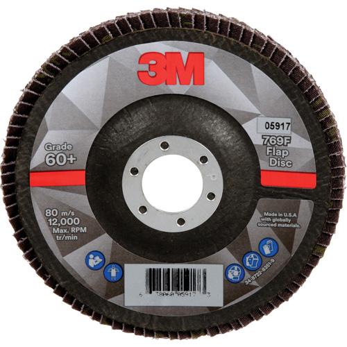 Disque &agrave; lamelles &agrave; changement rapide 769F, 5" x 7/8", Type 29, Grain 60+, C&eacute;ramique Planification Entrepots Molloy