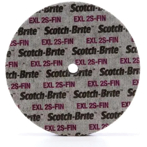 Scotch-Brite EXL Unitized Wheel, 6" x 1/4", 1/4" Arbor, Fine Grit, Silicon Carbide Planification Entrepots Molloy