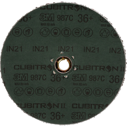 Disque en fibre 987C Cubitron II, C&eacute;ramique, 36+, 4-1/2" Dia Planification Entrepots Molloy