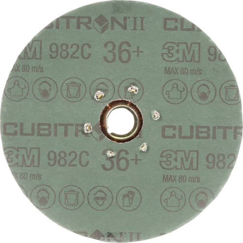 Disque en fibre 982C Cubitron II, C&eacute;ramique, 36+, 5" Dia Planification Entrepots Molloy