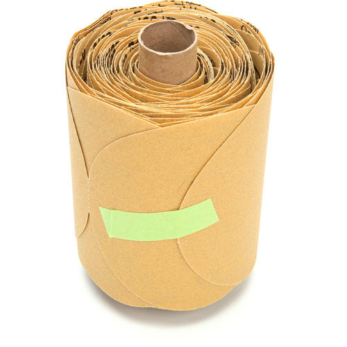 Stikit Gold Paper 216U Disc Roll, Aluminum Oxide, 5" W x 52' L, P120 Grit Planification Entrepots Molloy