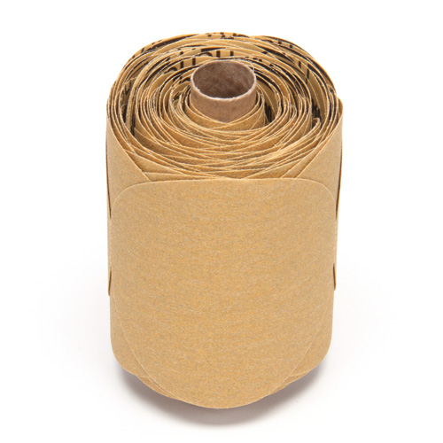 Stikit Gold Paper Disc Roll, 5" Dia., P220 Grit, Aluminum Oxide Planification Entrepots Molloy