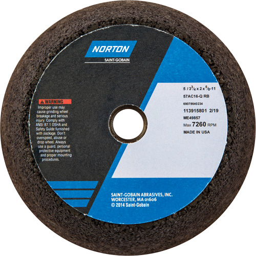 Gemini&reg; Non-Reinforced Portable Snagging Wheel Planification Entrepots Molloy