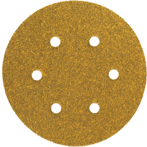 Disque de ponçage en papier autoagrippant avec aspiration Gold Reserve A296, dia 5", Grain P220/Fin, Oxyde d'aluminium, Poids C Planification Entrepots Molloy