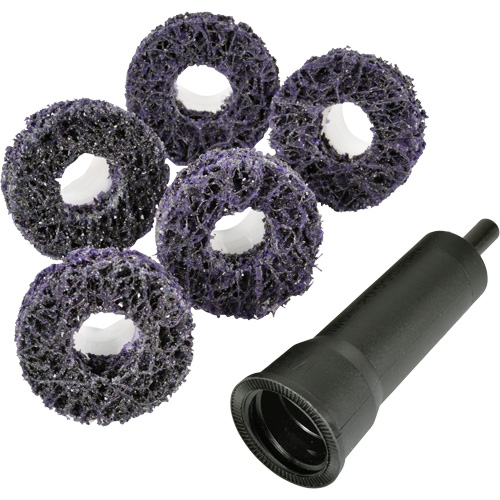 Trousse de disques de nettoyage pour moyeu de frein Pro Brake Hub Roloc Scotch-Brite, Grain Extra grossier, Carbure de silicium Planification Entrepots Molloy
