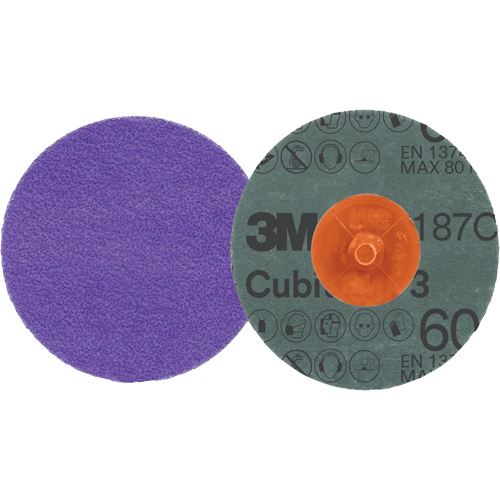 Disque en fibre Roloc Cubitron 3, 2" dia., Grain 60+, C&eacute;ramique Planification Entrepots Molloy
