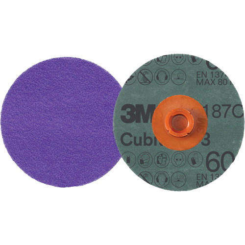 Cubitron 3 Roloc Fibre Disc, 4" Dia., 60+ Grit, Ceramic Planification Entrepots Molloy