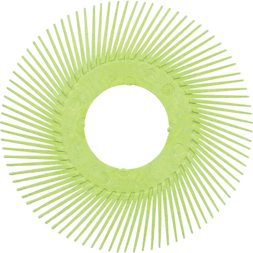 Brosse radiale en soies de pr&eacute;cision type A PN-RB sans adaptateur Scotch-Brite, C&eacute;ramique, Grain 50+, 6" dia. Planification Entrepots Molloy