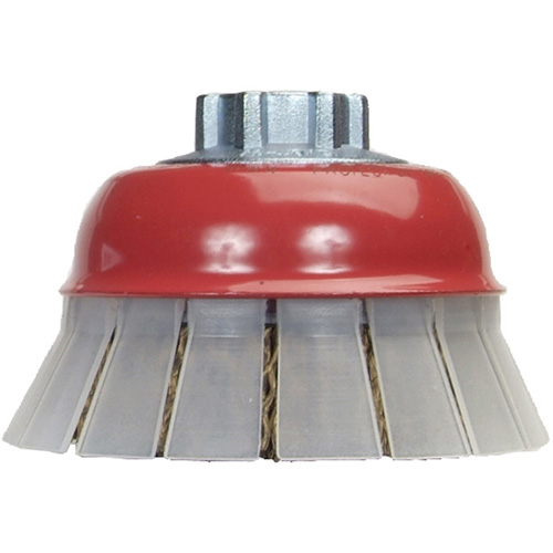 Crimped Wire Cup Brush with Protective Guard Planification Entrepots Molloy