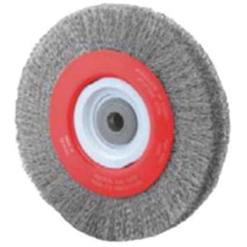 Crimped Bench Wheel, 8" Dia., 0.014" Fill, 1/2"-2 Arbor Planification Entrepots Molloy