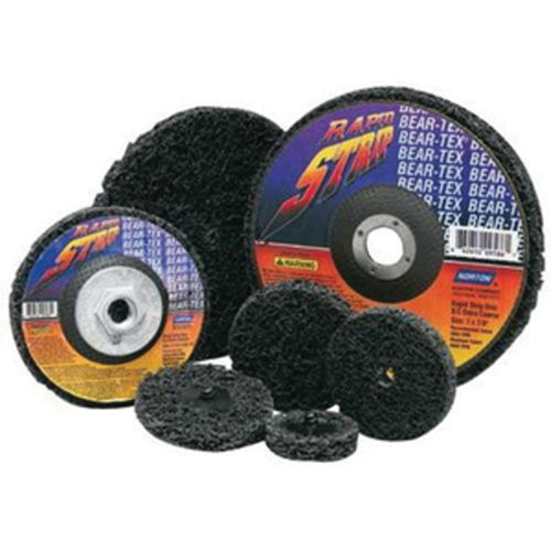 Disque &agrave; moyeu d&eacute;port&eacute; non tiss&eacute; pour d&eacute;capage rapide Bear-Tex, 4-1/2" dia., Grain Extra grossier, Carbure de silicium Planification Entrepots Molloy