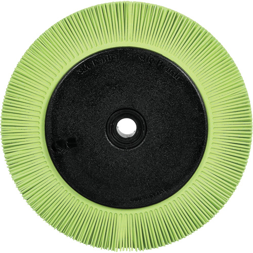 Brosse radiale en soies de pr&eacute;cision type S PN-RB avec bride Scotch-Brite , C&eacute;ramique, Grain 50+, 8" dia. Planification Entrepots Molloy