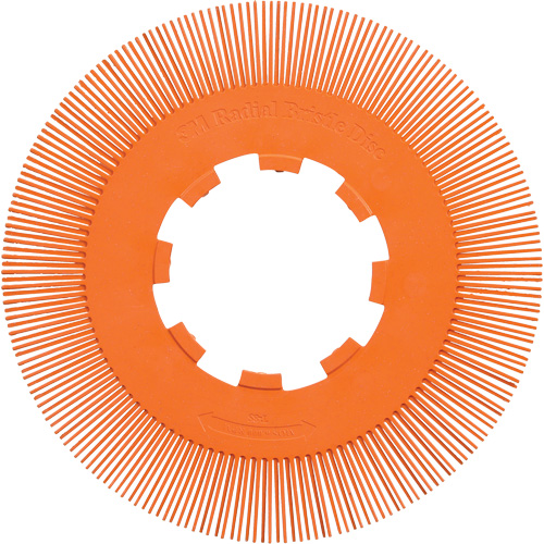 Brosse radiale en soies de pr&eacute;cision type S PN-RB sans adaptateur Scotch-Brite , C&eacute;ramique, Grain 80+, 8" dia. Planification Entrepots Molloy
