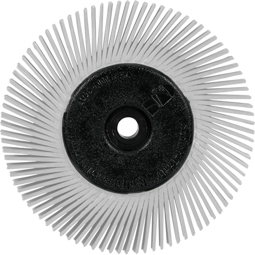 Brosse radiale en soies de pr&eacute;cision type A PN-RB avec adaptateur Scotch-Brite , C&eacute;ramique, Grain 120+, 6" dia. Planification Entrepots Molloy