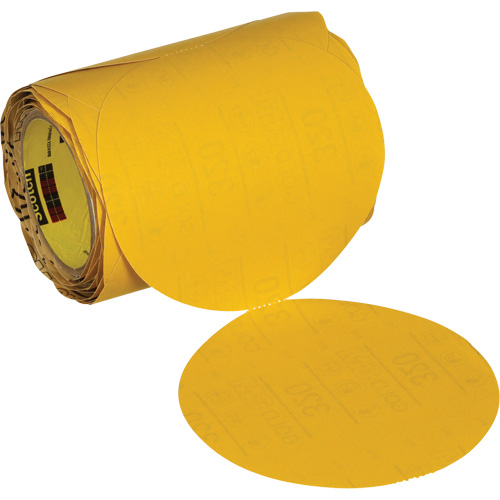 Stikit Gold Abrasive Disc Roll 09317, 6" Dia., 320 Grit, Aluminum Oxide Planification Entrepots Molloy
