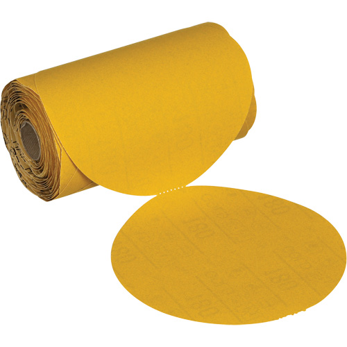 Rouleau de disques abrasifs sans trou Stikit, 6" dia., Grain 220, Oxyde d'aluminium Planification Entrepots Molloy