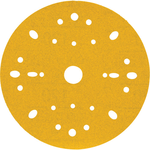 Hookit Gold Abrasive Disc, 6" Dia., 120 Grit, Aluminum Oxide, C-Weight Planification Entrepots Molloy
