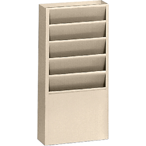 Literature Storage Racks, Stationary, 5 Slots, Steel, 9-3/4" W x 4-1/8" D x 21" H Planification Entrepots Molloy