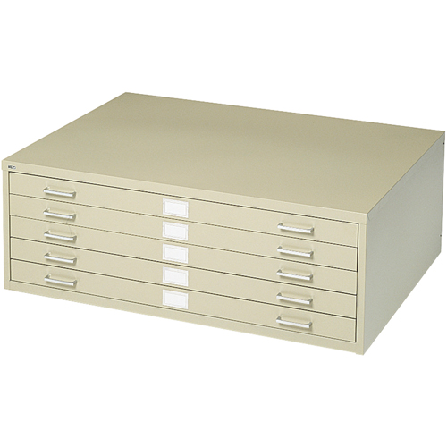 Steel Plan Files, 5 Drawers, 40-3/8" W x 29-3/8" D x 16-1/2" H Planification Entrepots Molloy
