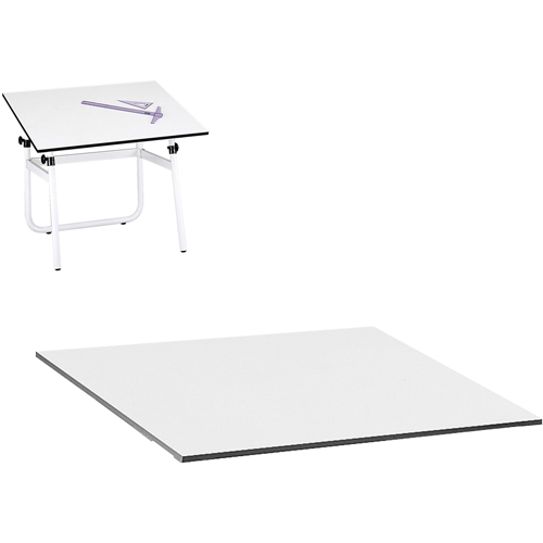Dessus pour table &agrave; dessin r&eacute;glable Vista, 48" la x 3/4" h, Blanc Planification Entrepots Molloy