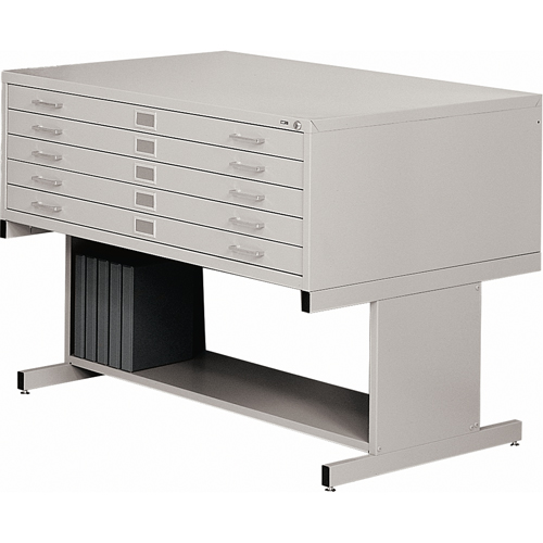 Steel Plan Files, 5 Drawers, 40-3/8" W x 29-3/8" D x 16-1/2" H Planification Entrepots Molloy