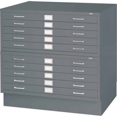 Steel Plan Files, 5 Drawers, 40-3/8" W x 29-3/8" D x 16-1/2" H Planification Entrepots Molloy