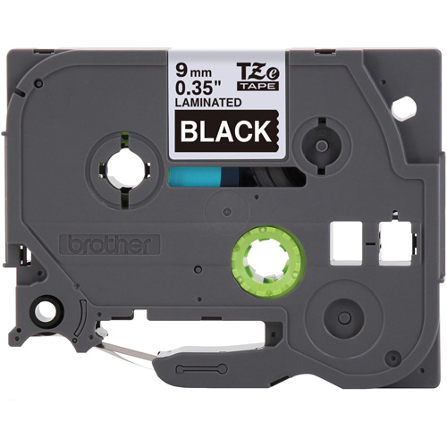 P-touch&reg; Labeling Systems, 9 mm x 314.96" or 8 m, White on Black Planification Entrepots Molloy