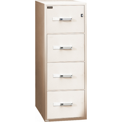 Classeurs &agrave; l'&eacute;preuve du feu, Acier, 4 tiroirs, 19-3/4" la x 31" p x 54" h, Beige Planification Entrepots Molloy