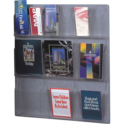 Pr&eacute;sentoirs, Mural, 6 fentes, Plastique, 30" la x 34-3/4" p x 34-3/4" h Planification Entrepots Molloy