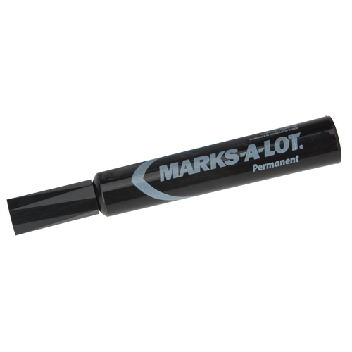 Marks-a-Lot Permanent Markers, Chisel, Black Planification Entrepots Molloy