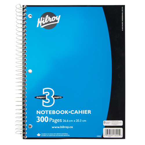 3 Subject Spiral Notebook Planification Entrepots Molloy