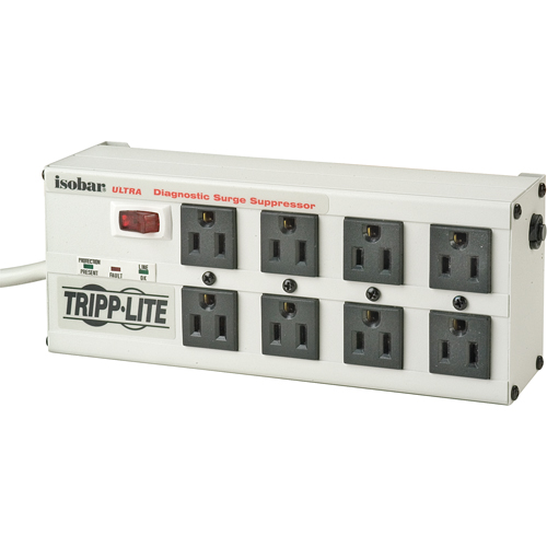 Limiteurs de surtension Isobar, 8 Prises, 3840 J, 1440 W, Cordon 12' Planification Entrepots Molloy