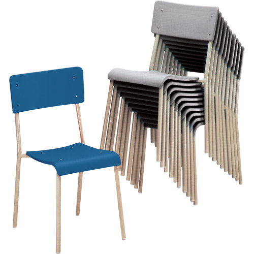 Chaises empilables Ventura, Polypropyl&egrave;ne, Gris Planification Entrepots Molloy