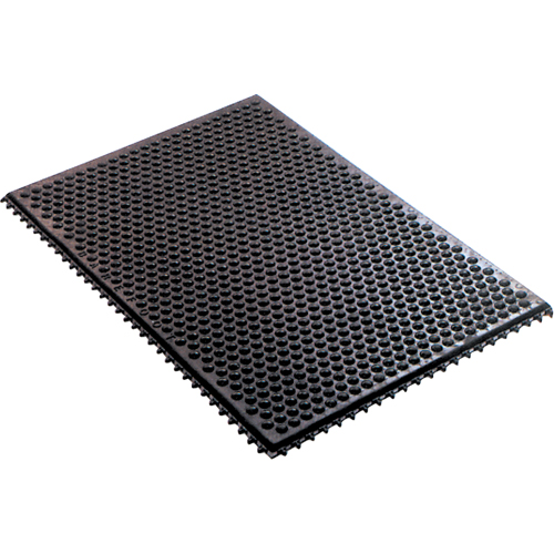 Syst&egrave;me de tapis anti-fatigue emboîtable en caoutchouc conducteur, Caoutchouc, 2' la c, 3' lo, 1/2" &eacute;paisseur, Noir Planification Entrepots Molloy