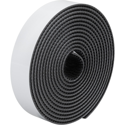 Dual Lock Reclosable Fastener, Self-Mating, 50 yds x 1/2", Adhesive, Black Planification Entrepots Molloy