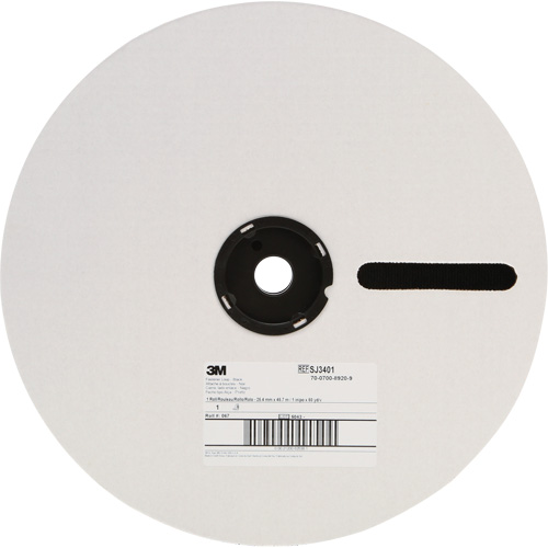 Fastener, Loop, 50 yds x 2", Adhesive, Black Planification Entrepots Molloy