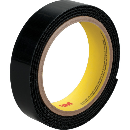 Fixation SJ3527N, Boucle, 50 vg x 1", Adh&eacute;sif, Noir Planification Entrepots Molloy