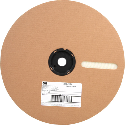 Fastener, Hook, 50 yds x 1", Adhesive, White Planification Entrepots Molloy