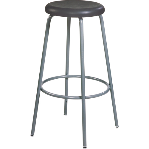 Tabouret de s&eacute;rie 500, Stationnaire, Ajustable, 20" - 28", Polyur&eacute;thane Si&egrave;ge, Noir Planification Entrepots Molloy