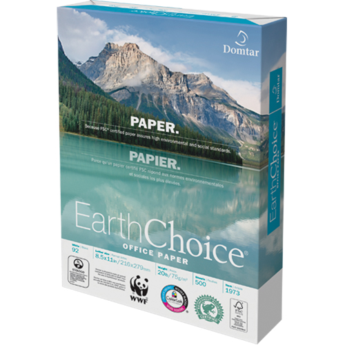 Papier pour le bureau EarthChoice, FSC, 8-1/2" x 11", 20 lb, Blanc Planification Entrepots Molloy