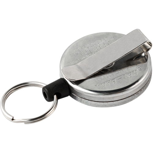 D&eacute;rouleurs autor&eacute;tractables originaux #485-HDK, Chrome, C&acirc;ble 48", Fixation Agrafe de ceinture Planification Entrepots Molloy