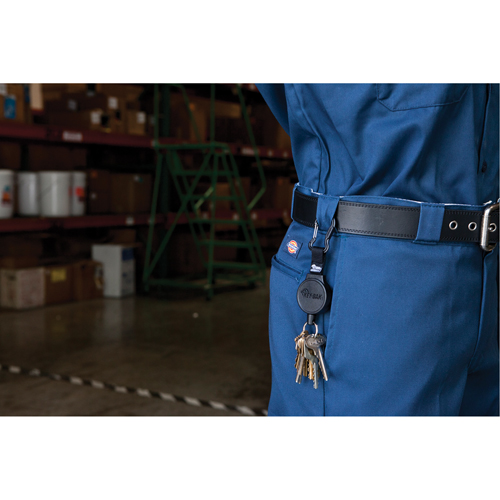 Mid6 Series Mid Size Retractors #6, Polycarbonate, 36" Cable, Belt Clip Attachment Planification Entrepots Molloy